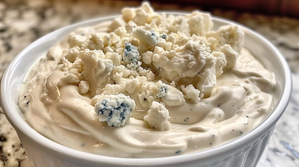 A selection of blue cheese varieties on a cheese board.