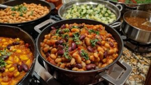 Different meals made from leftover beans.