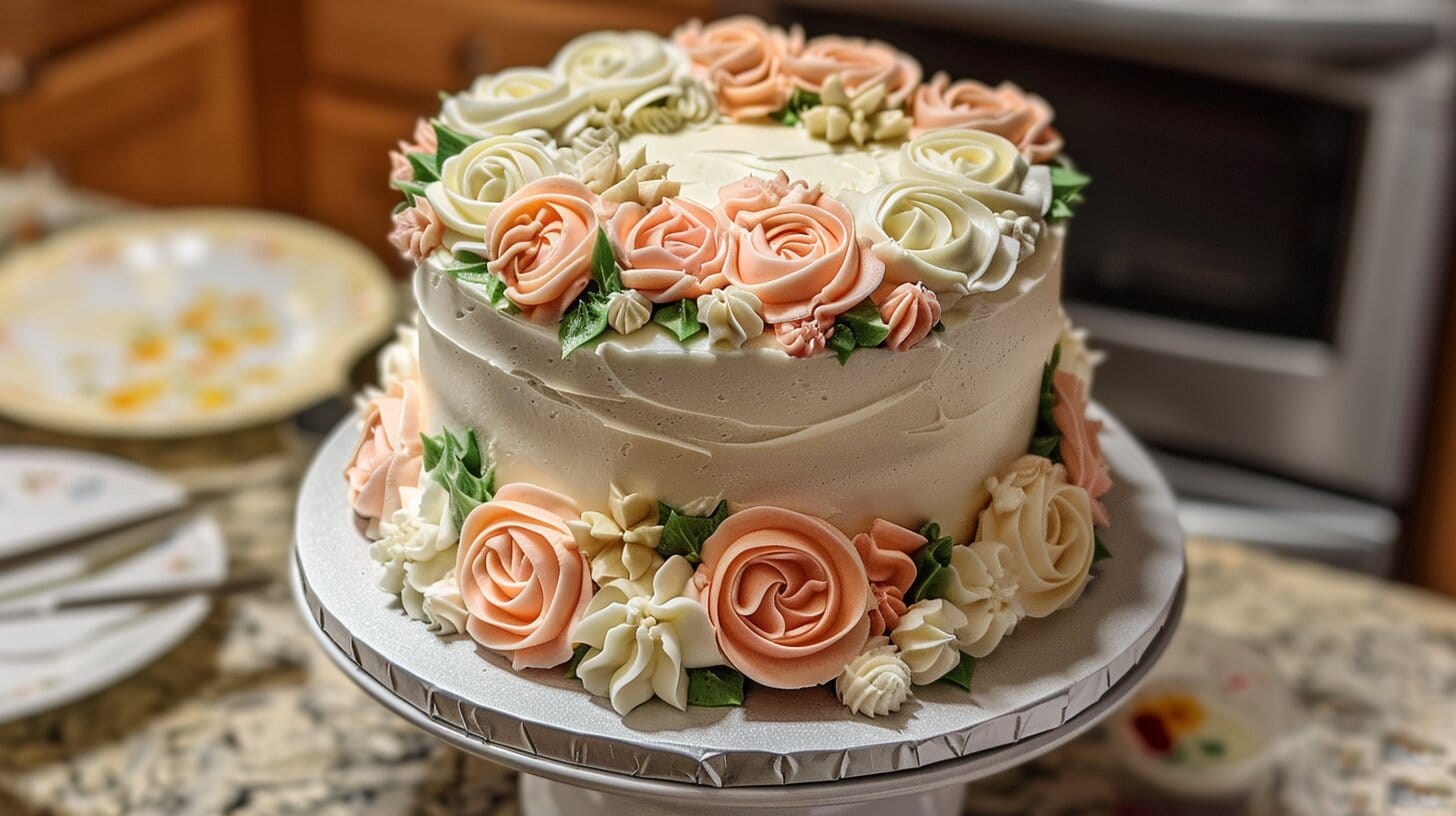 Floral-themed birthday cake for women