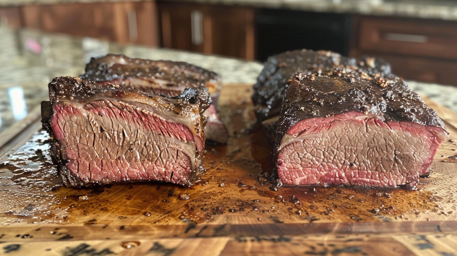 Comparison between boneless short ribs and chuck roast.