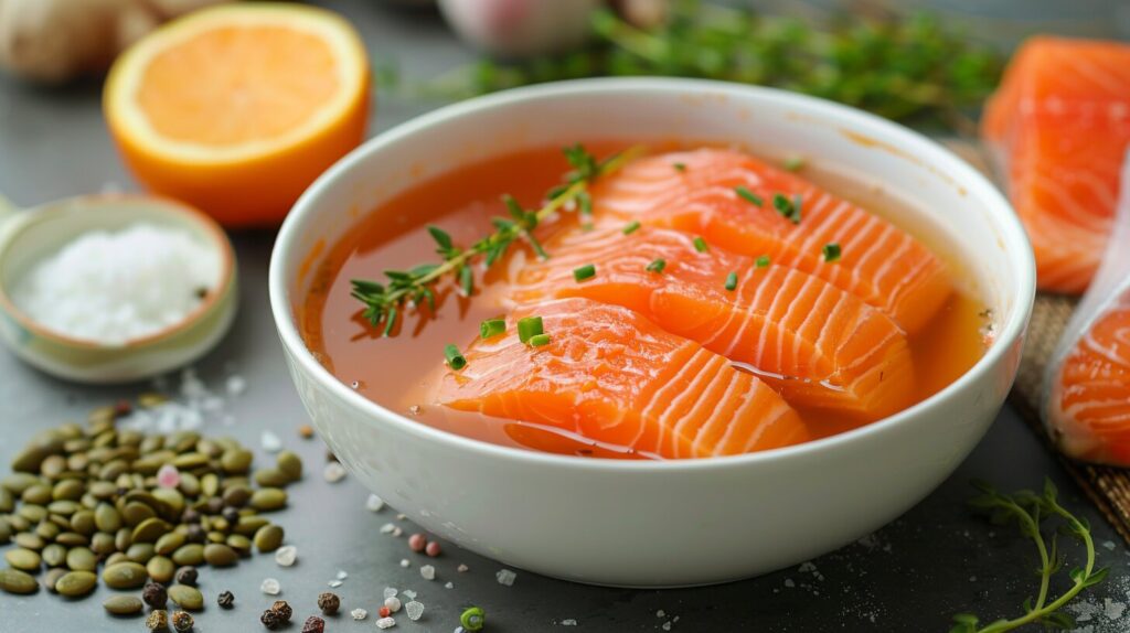 Nutritional components of salmon broth.