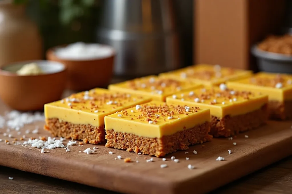 Ingredients for churro cheesecake displayed on a countertop.