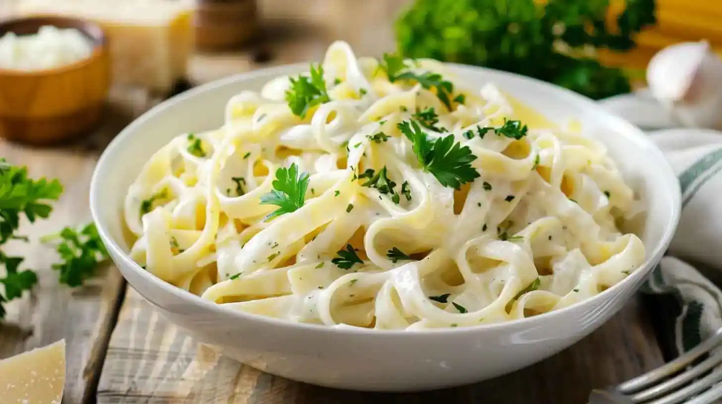 Vegetarian Alfredo Pasta (2)