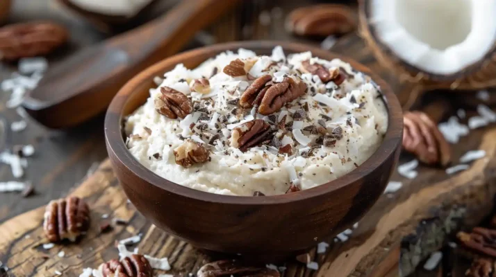 Cookie Dough Dip with Coconut and Pecans