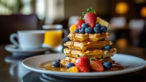 Delicious Bisquick Waffles With Fresh Toppings