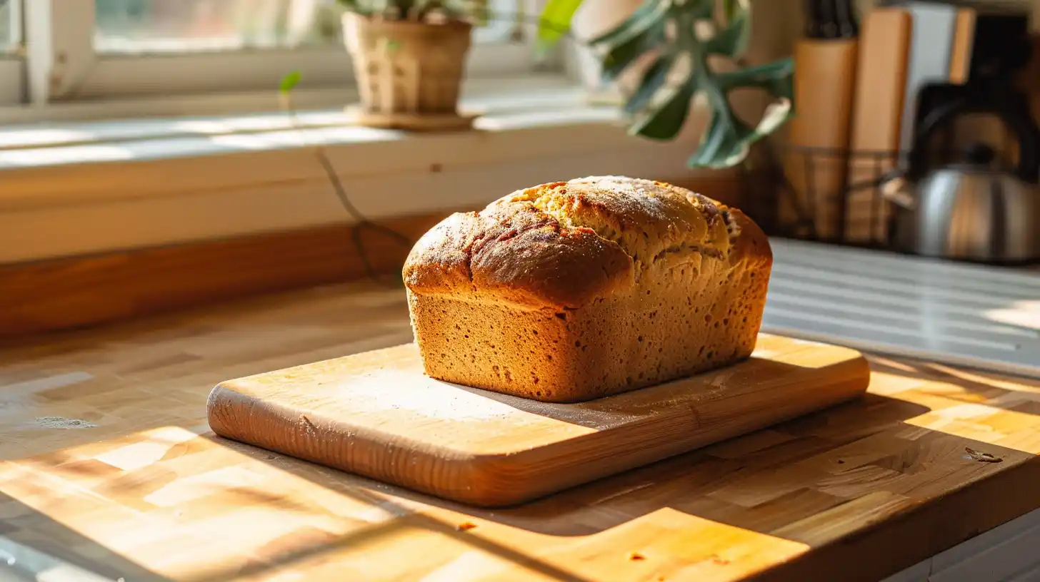 Golden Peanut Butter Bread Loaf