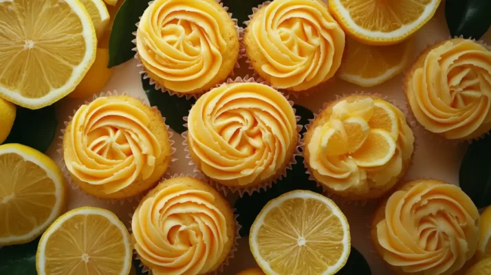 Lemon Cupcakes Baking