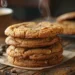 Perfect Coffee Cookies On A Rustic Table